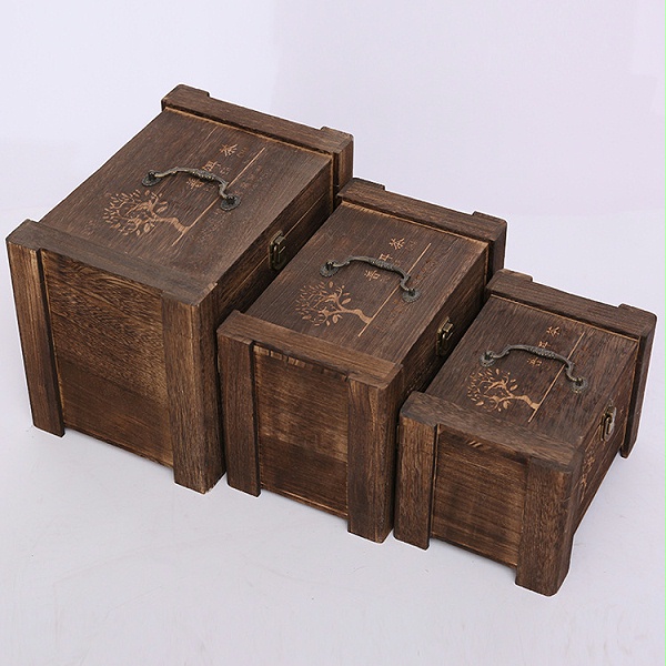 定制木制茶叶包装盒高品质激光刻字